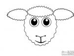 动物山羊脸简笔画