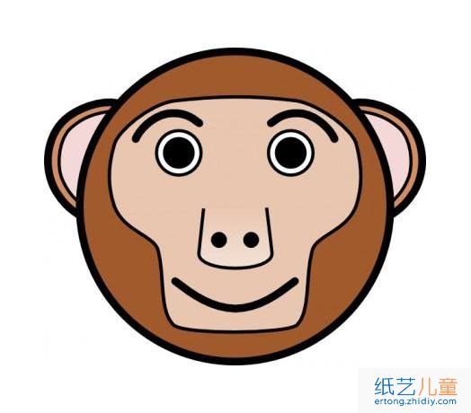 猴脸简笔画6张