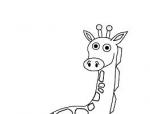 动物长颈鹿简笔画 3张