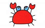 动物简笔画小螃蟹