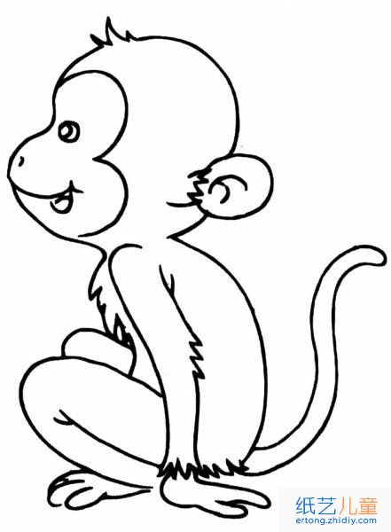 猴子简笔画 7张