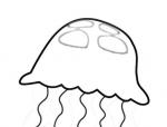 动物水母简笔画