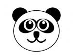 熊猫脸简笔画