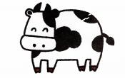 动物简笔画奶牛