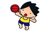 人物简笔画打篮球的小男孩