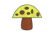 植物简笔画蘑菇