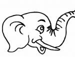 大象的头简笔画