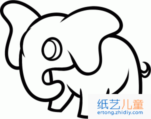 如何画卡通大象 卡通大象简笔画步骤