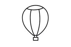 一个正在冉冉升起的热气球物品简笔画步骤图片大全