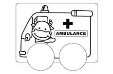 牛医生驾驶的救护车交通工具简笔画步骤图片大全