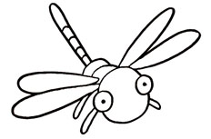 看起来非常萌的蜻蜓简笔画