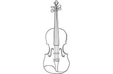 一个做工非常考究的小提琴乐器物品简笔画步骤图片大全