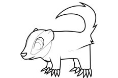 描绘狗獾简笔画的最简单方式