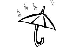 一把帮助人们遮风挡雨的雨伞物品简笔画步骤图片大全