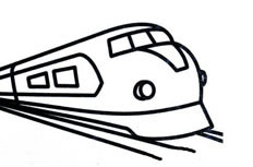 正在向前飞奔的火车简笔画