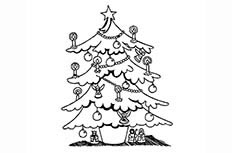 打造节日里面最美丽的装饰一棵圣诞树简笔画图片