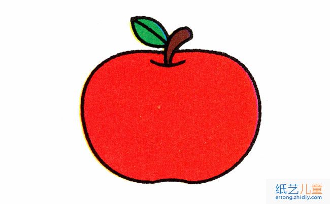 红苹果简笔画步骤图片大全