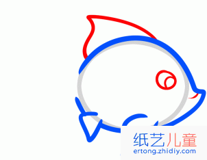 如何画金鱼 金鱼简笔画步骤图