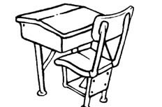 人们平常上课使用的课桌椅物品简笔画主要步骤