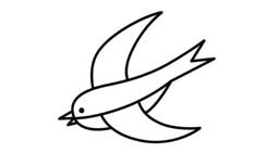 一只看起来特别轻盈的小燕子动物简笔画重要步骤
