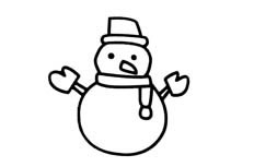 看起来特别可爱的雪人人物简笔画步骤图片大全