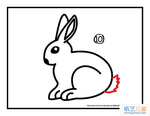 如何画兔子简笔画（步骤图）