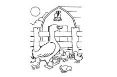 带着一群小鸭子出来玩的鸭子妈妈动物简笔画步骤图片大全