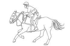 骑马的人简笔画的绘画步骤