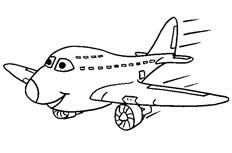 一架非常可爱正在快速飞行的飞机简笔画步骤图片大全