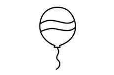 一个正在天空当中飞翔的气球物品简笔画步骤图片大全