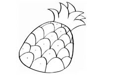 看起来非常饱满漂亮的菠萝水果简笔画步骤图片大全
