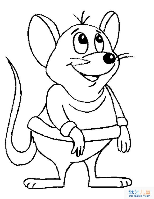 卡通老鼠动物简笔画步骤图片大全