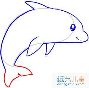 如何画海豚 海豚简笔画步骤图