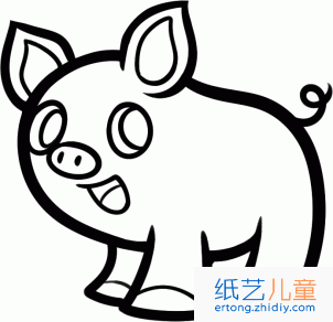 如何画猪 猪的简笔画步骤