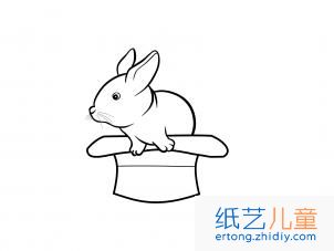 如何画兔子和帽子 兔子和帽子简笔画步骤图