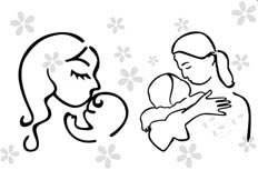 妈妈和孩子亲密互动的母亲节母亲简笔画步骤图片大全