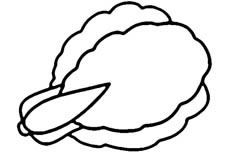 一个个头非常大的大白菜主要细节简笔画绘制方式