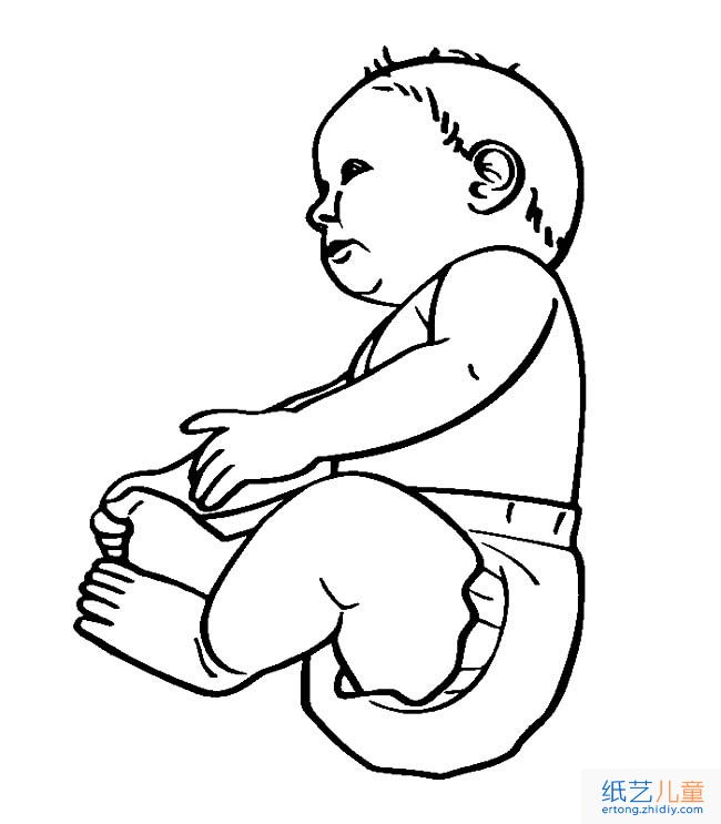 婴儿宝宝人物简笔画步骤图片大全