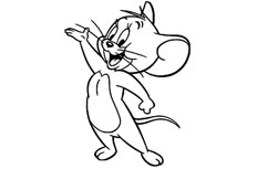 古灵精怪的老鼠杰瑞简笔画