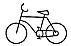 非常简单漂亮的自行车简笔画绘制步骤