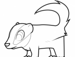 如何画狗獾 狗獾简笔画步骤图