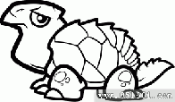 如何画海龟 海龟简笔画步骤