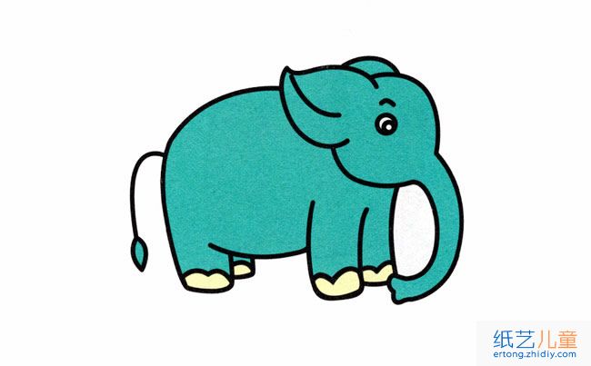 大象动物简笔画步骤图片大全
