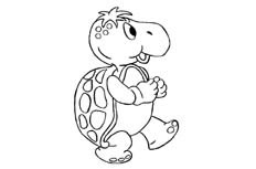 看起来胖乎乎特别可爱的卡通小乌龟动物简笔画步骤图片大全