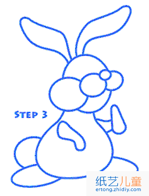 如何画兔子吃胡萝卜简笔画步骤图