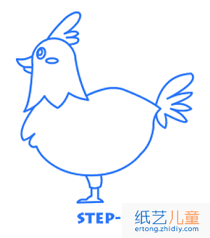 如何画鸡 鸡简笔画步骤图