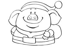 一只胖胖的非常可爱的卡通猪动物简笔画步骤图片大全