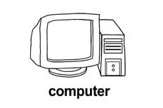 一台看起来用了很长时间的老式电脑物品简笔画步骤图片大全