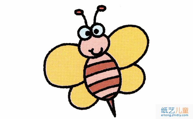 蜜蜂昆虫简笔画步骤图片大全
