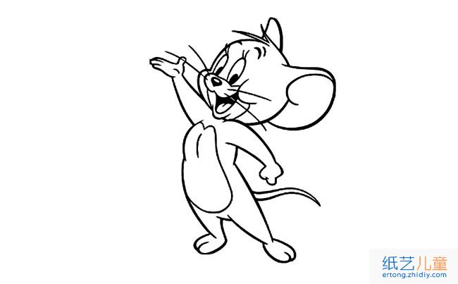 老鼠杰瑞动物简笔画步骤图片大全